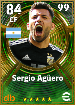 Sergio Agüero — CF, OVR 84, MAX 99