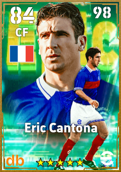 Eric Cantona — CF, OVR 84, MAX 98