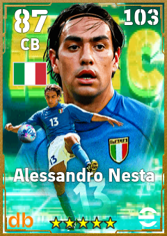 Alessandro Nesta — CB, OVR 87, MAX 103