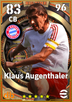Klaus Augenthaler — CB, OVR 83, MAX 96