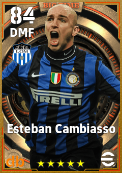 Esteban Cambiasso — DMF, OVR 84, MAX 84