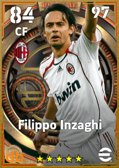 Filippo Inzaghi — CF, OVR 84, MAX 97
