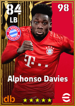 Alphonso Davies eFootball player card