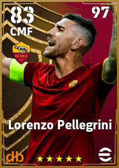 Lorenzo Pellegrini — CMF, OVR 83, MAX 97