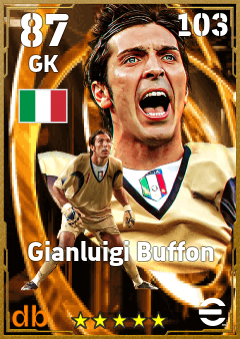 Gianluigi Buffon — GK, OVR 87, MAX 103