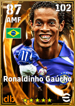 Ronaldinho Gaúcho — AMF, OVR 87, MAX 102