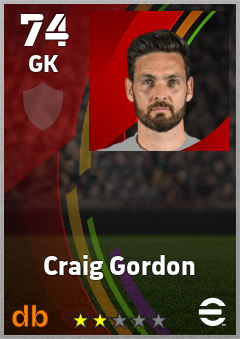Craig Gordon — GK, OVR 74, MAX 74